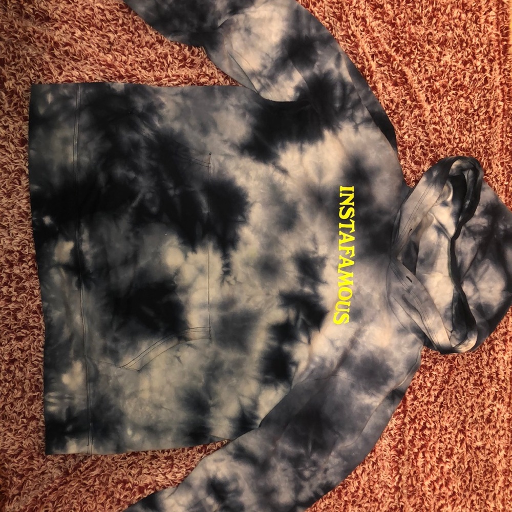 Blue tie-dye hoodie